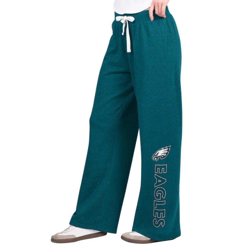 G-III 4Her Philadelphia Eagles Womens Wide Leg Lounge‎ Pants Green Size M NWT